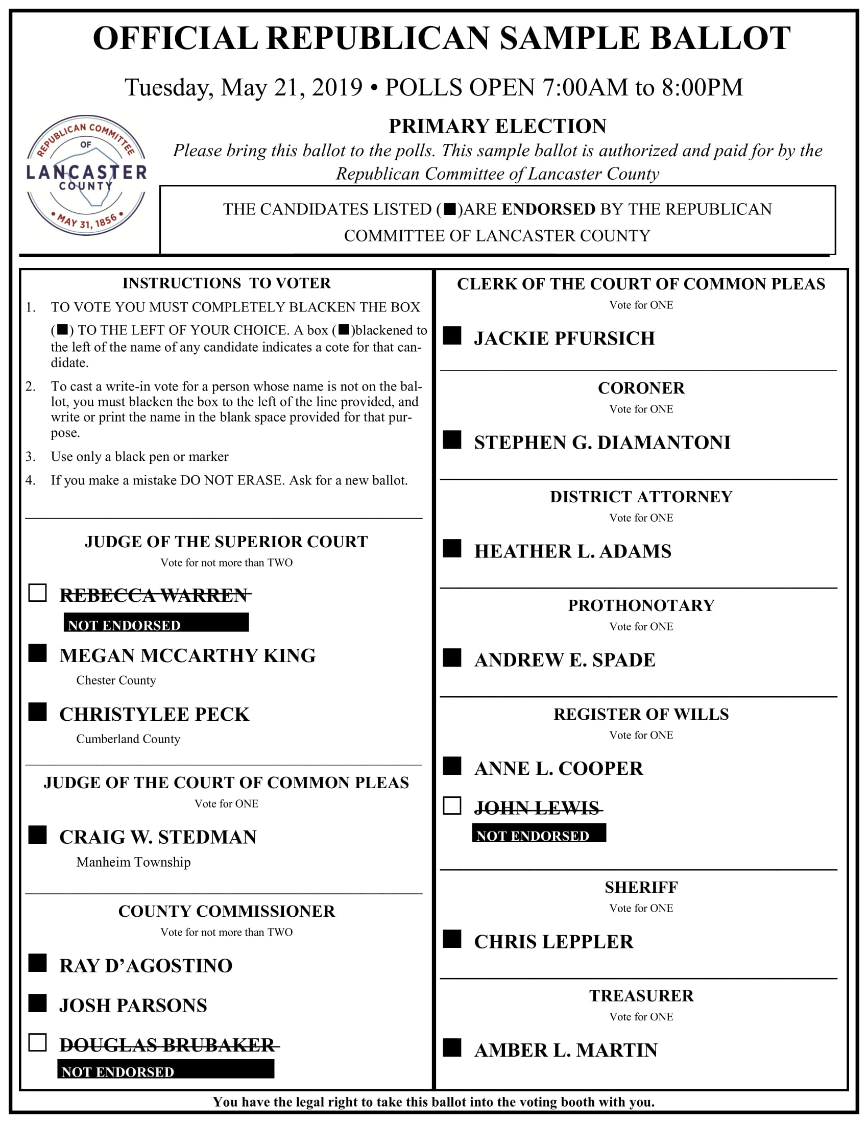 2018 chestnuthill township monroe county primary ballot